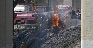 انفجار شاحنة غاز 